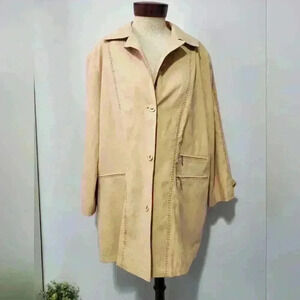 FEN NELLI Limited edition  camel lightweight faux suede jacket. Size 13/14